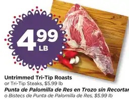 Food 4 Less Untrimmed Tri-Tip Roasts offer