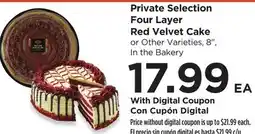 Food 4 Less Private Selection Four Layer Red Velvet Cake offer