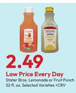 Stater Bros Stater Bros. Lemonade or Fruit Punch offer