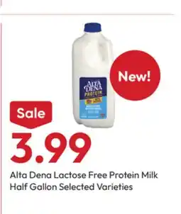 Stater Bros Alta Dena Lactose Free Protein Milk offer