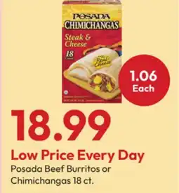 Stater Bros Posada Beef Burritos or Chimichangas offer