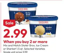 Stater Bros Stater Bros. Ice Cream or Sherbet offer