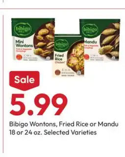 Stater Bros Bibigo Wontons, Fried Rice or Mandu offer