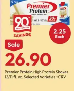 Stater Bros Premier Protein High Protein Shakes offer