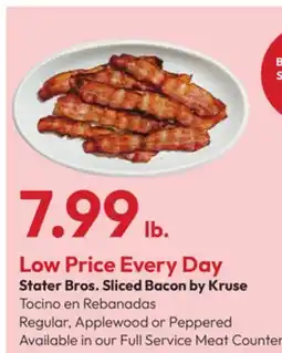 Stater Bros Stater Bros. Sliced Bacon by Kruse offer