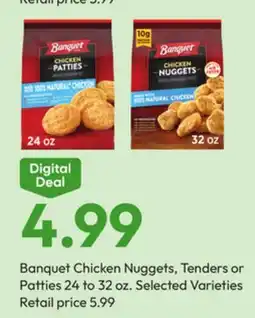 Stater Bros Banquet Chicken Nuggets, Tenders or Patties offer