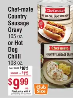 Smart & Final Chef-mate Country Sausage Gravy or Hot Dog Chilli offer