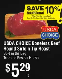 Smart & Final USDA CHOICE Boneless Beef Round Sirloin Tip Roast offer