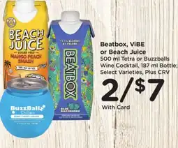 Ralphs Beatbox, ViBE or Beach Juice offer