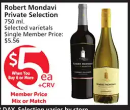 Vons Robert Mondavi Private Selection offer
