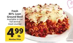 Vons Fresh 80% Lean Ground Beef offer