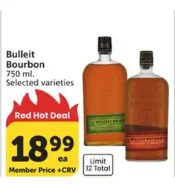 Vons Bulleit Bourbon offer