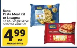 Vons Rana Pasta Meal Kit or Lasagna offer