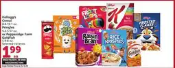 Vons Kellogg's Cereal 8.8-16.1 oz. Pringles 5.2-5.57 oz. or Pepperidge Farm Goldfish 5.9-8 oz offer