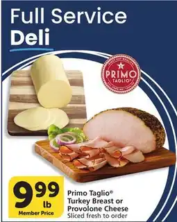 Vons Primo Taglio Turkey Breast or Provolone Cheese offer