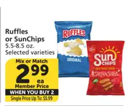Vons Ruffles or SunChips offer