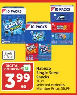 Vons Nabisco Single Serve Snacks offer