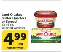 Vons Land O Lakes Butter Quarters or Spread offer