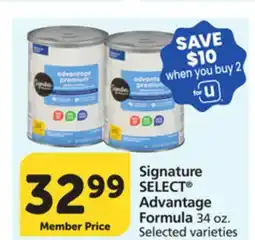 Vons Signature SELECT Advantage Formula offer