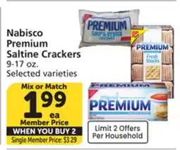Vons Nabisco Premium Saltine Crackers offer