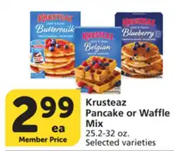Vons Krusteaz Pancake or Waffle Mix offer