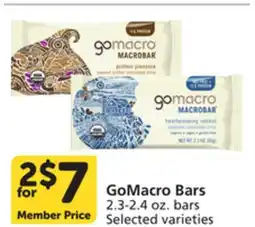 Vons GoMacro Bars offer
