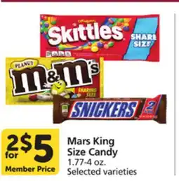 Vons Mars King Size Candy offer