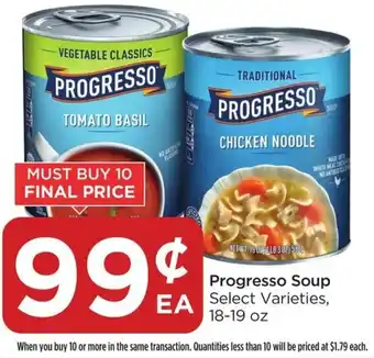 Buy 4 Less Progresso Soup 18-19 oz offer