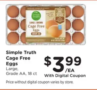 Ralphs Simple Truth Cage Free Eggs offer