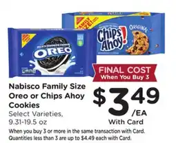 Ralphs Nabisco Family Size Oreo or Chips Ahoy Cookies offer