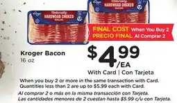 Ralphs Kroger Bacon offer