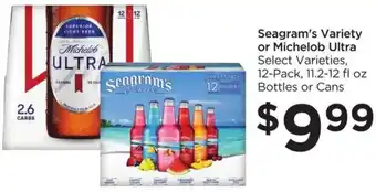 Buy 4 Less Seagram's Vartiety Or Michelob Ultra offer