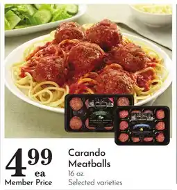 Pavilions Carando Meatballs offer