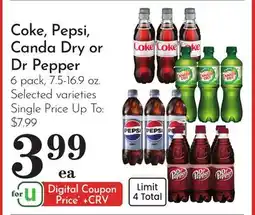 Pavilions Coke, Pepsi, Canda Dry or Dr Pepper offer