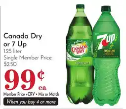 Pavilions Canada Dry or 7 Up offer