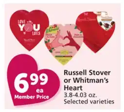 Pavilions Russell Stover or Whitman's Heart offer