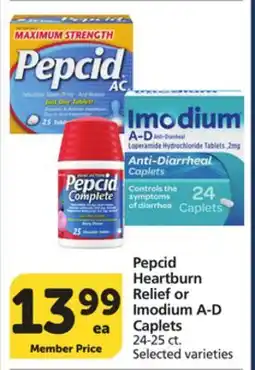 Pavilions Pepcid Heartburn Relief or Imodium A-D Caplets offer