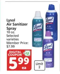 Pavilions Lysol Air Sanitizer Spray offer