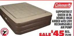 Big 5 Coleman SupportRest Queen 18 Double High Airbed with 120V Rechargeable Air Pump offer