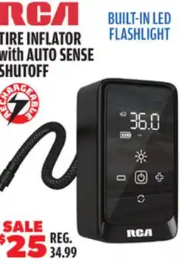 Big 5 RCA Rechargeable Tire Inflator with Auto Sense Shutoff offer