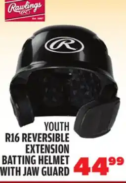 Big 5 Rawlings Youth R16 Reversible Extension Batting Helmet with Jaw Guard offer
