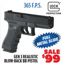 Big 5 Umarex Glock 17 Gen 3 Realistic Blow-Back BB Pistol offer