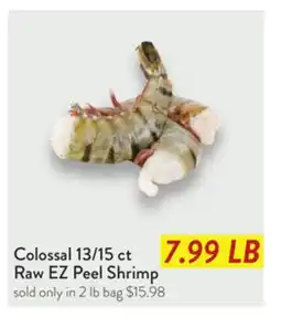 Fresh Thyme Colossal 13/15 ct Raw EZ Peel Shrimp offer
