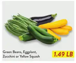 Fresh Thyme Green Beans, Eggplant, Zucchini or Yellow Squash offer