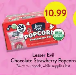 Fresh Thyme Lesser Evil Chocolate Strawberry Popcorn offer