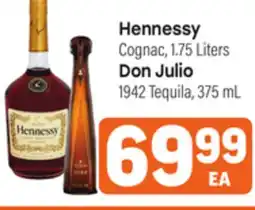 Tony’s Fresh Market Hennessy Cognac, 1.75 Liters Don Julio 1942 Tequila, 375mL offer