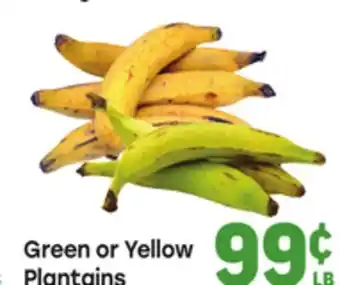 Tony’s Fresh Market Green or Yellow Plantains offer