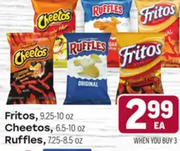 Tony’s Fresh Market Fritos, 9.25-10oz Cheetos, 6.5-10oz Ruffles, 7.25-8.5oz offer