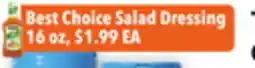 Tony’s Fresh Market Best Choice Salad Dressing offer