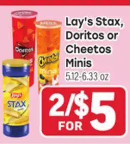 Tony’s Fresh Market Lay's Stax, Doritos Doritos Cheetos Minis offer